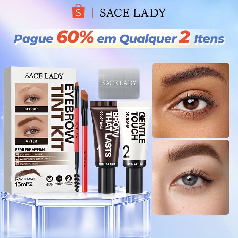 Tinta Sobrancelha SACE LADY Longa Duração Impermeável Fácil Aplicar Vegano Covers greys