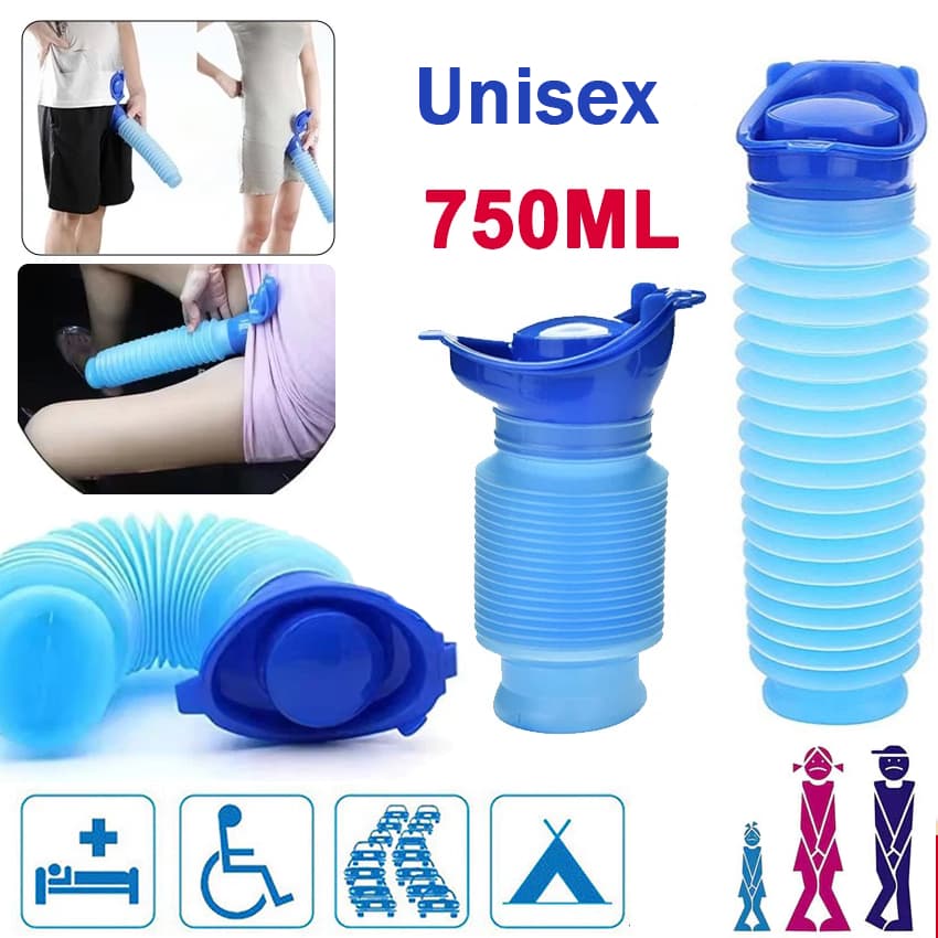 Urinol De Emergência Masculino E Feminino Mictório Retrátil Urinol Travel Camping Carro De Acampamento 750ml Garrafa