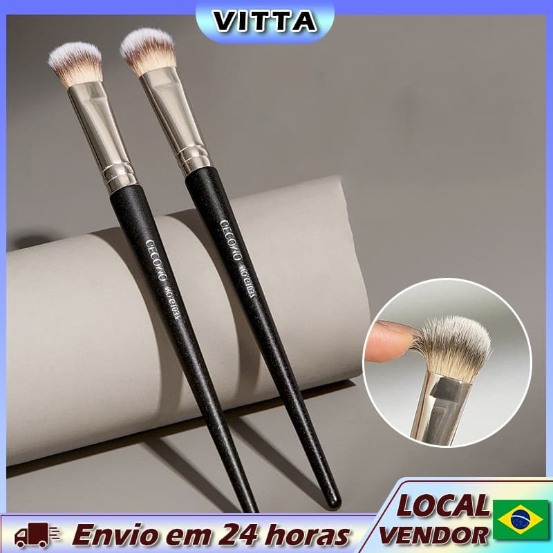 VITTA Pincel grande para sombra, sem pó, cabeça macia, pincel de maquiagem, manchas naturais, ferramenta de beleza