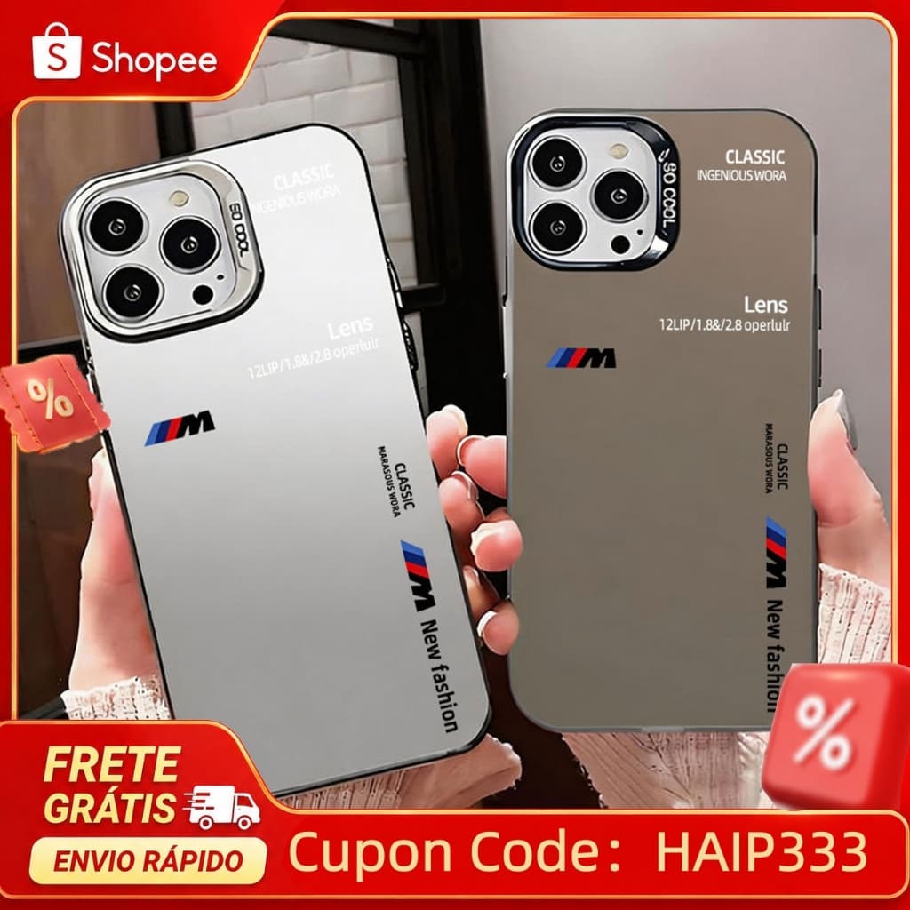Luxo Capinha Capa BMW M Luxo Anti Impacto Esportiva Para iPhone 17 16 15 14 13 12 11 XR Pro Max Plus Normal