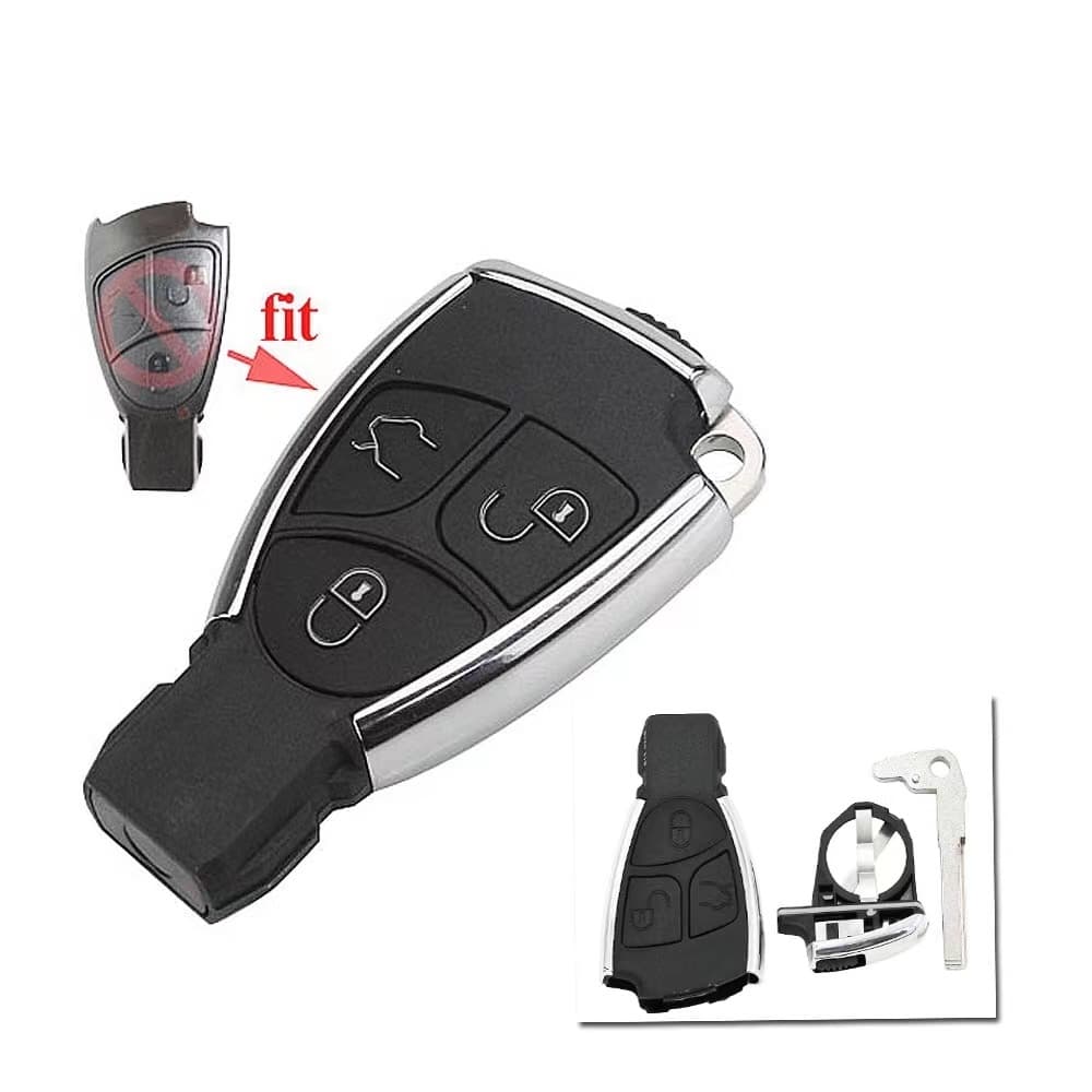 Capa De Chave Nobre modifi Mercedes-Benz Para C200 E280 w220 w210 S320 S350 etc .