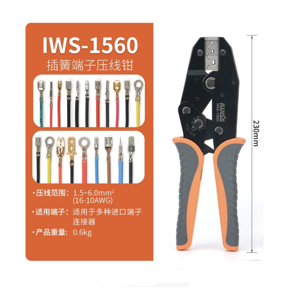 Alicate de crimpagem Terminal de mola IWISS IWS-1560