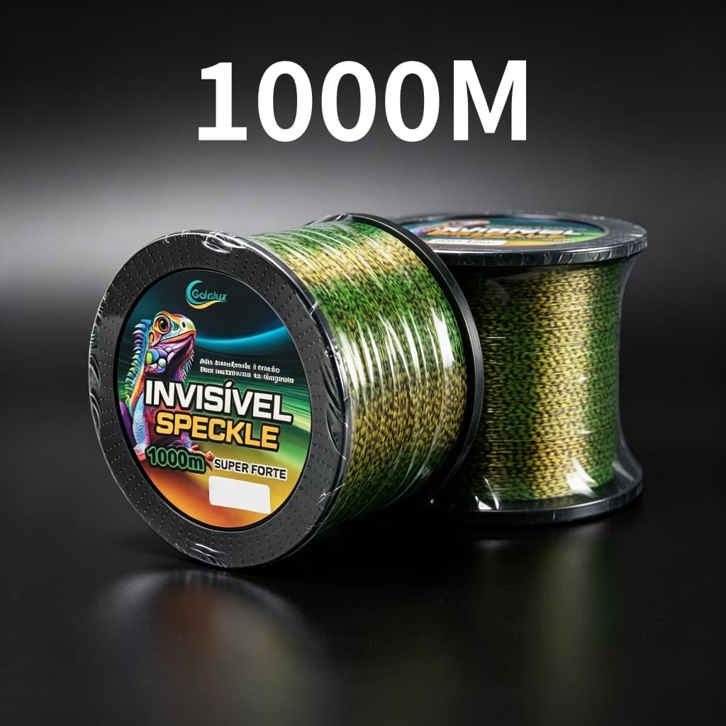 Golaluz Linha Camuflada Manchada Nylon 1000m Linha de Pesca Invisível Alta Resistência