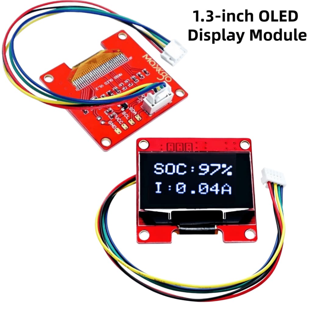 MAXKGO Módulo De Exibição OLED I2C De 1.3 Polegadas Tela De Caracteres Brancos Placa LCD De Resolução De 12864 Com Cabo