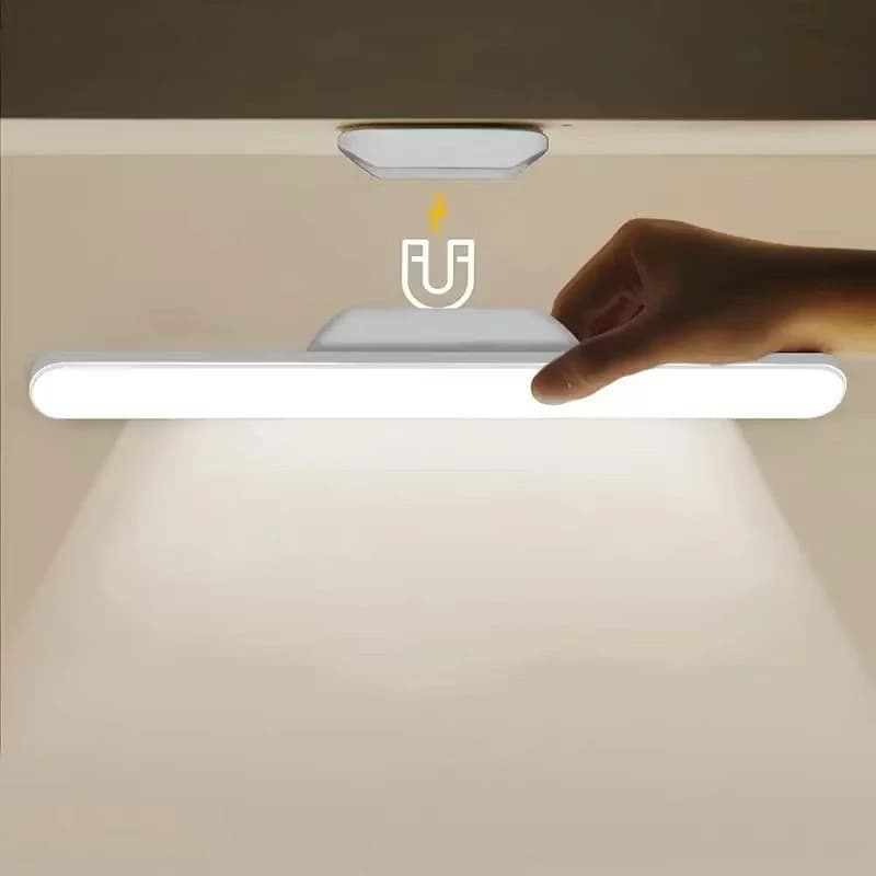 Luminária De Led Sobrepor Bastão Recarregável Sem Fio Com Suporte Magnético E Touch 3 cores com