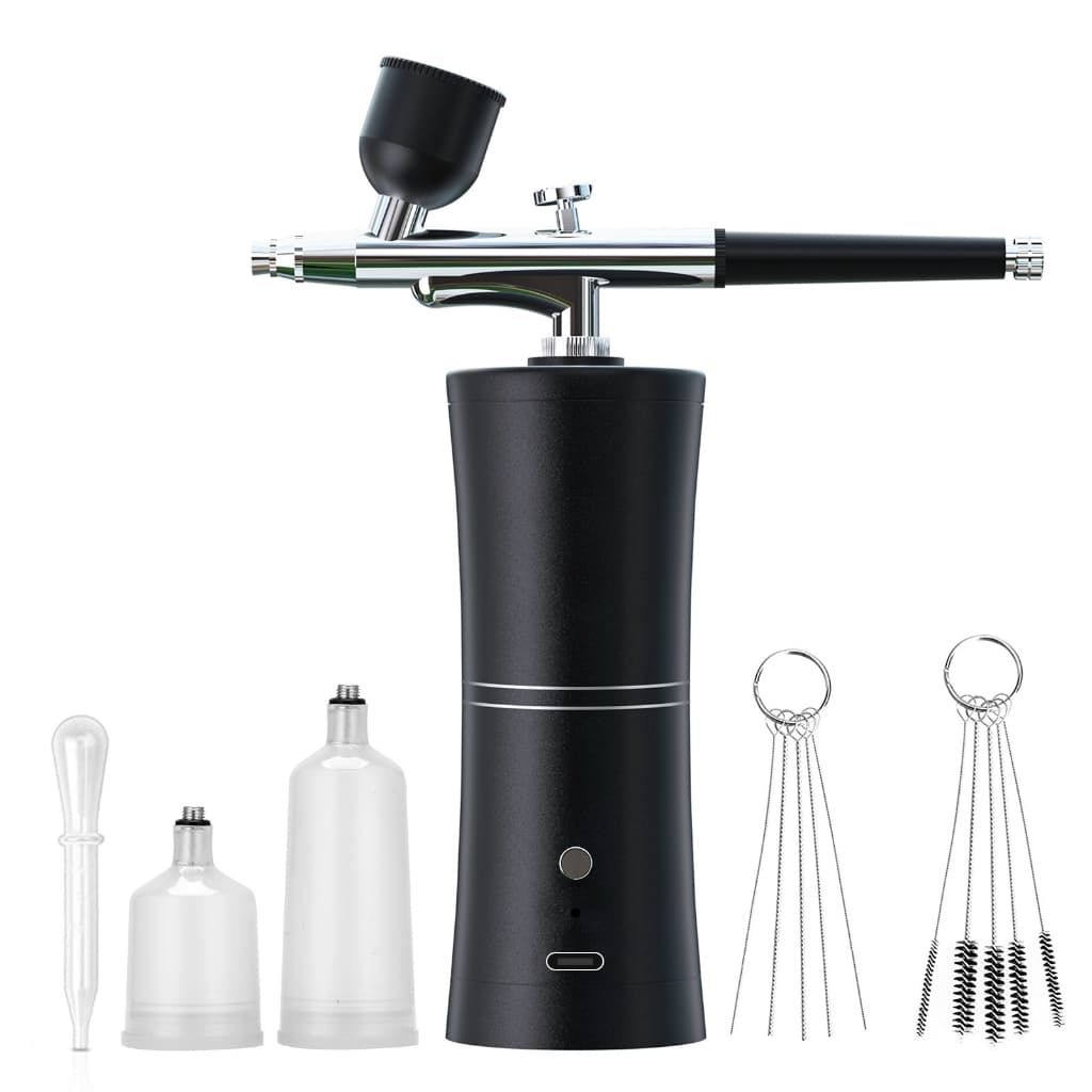 1 Conjunto Kit Aerógrafo Recarregável De Compressor Sem Fio