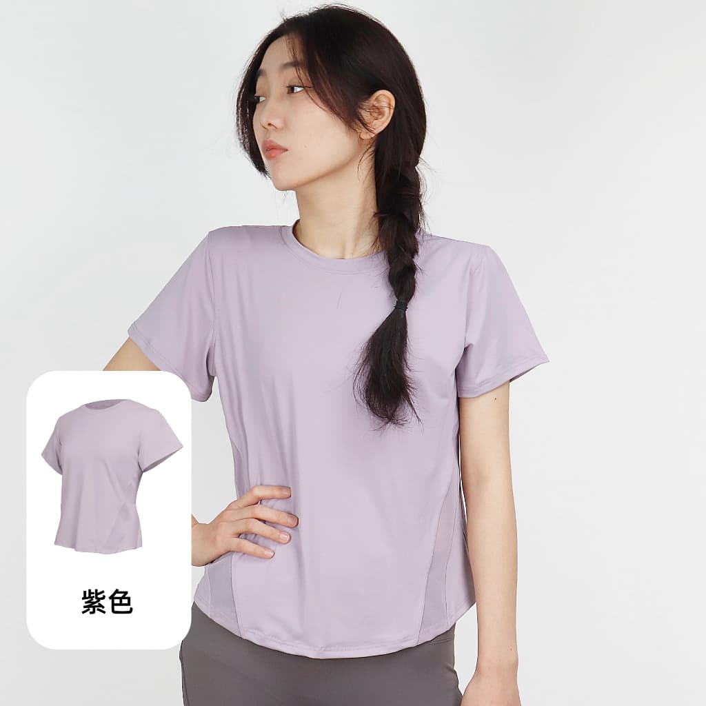Esportes soltos de manga curta roupas de secagem rápida respirável correndo Fitness topos roupas de Yoga correndo camise