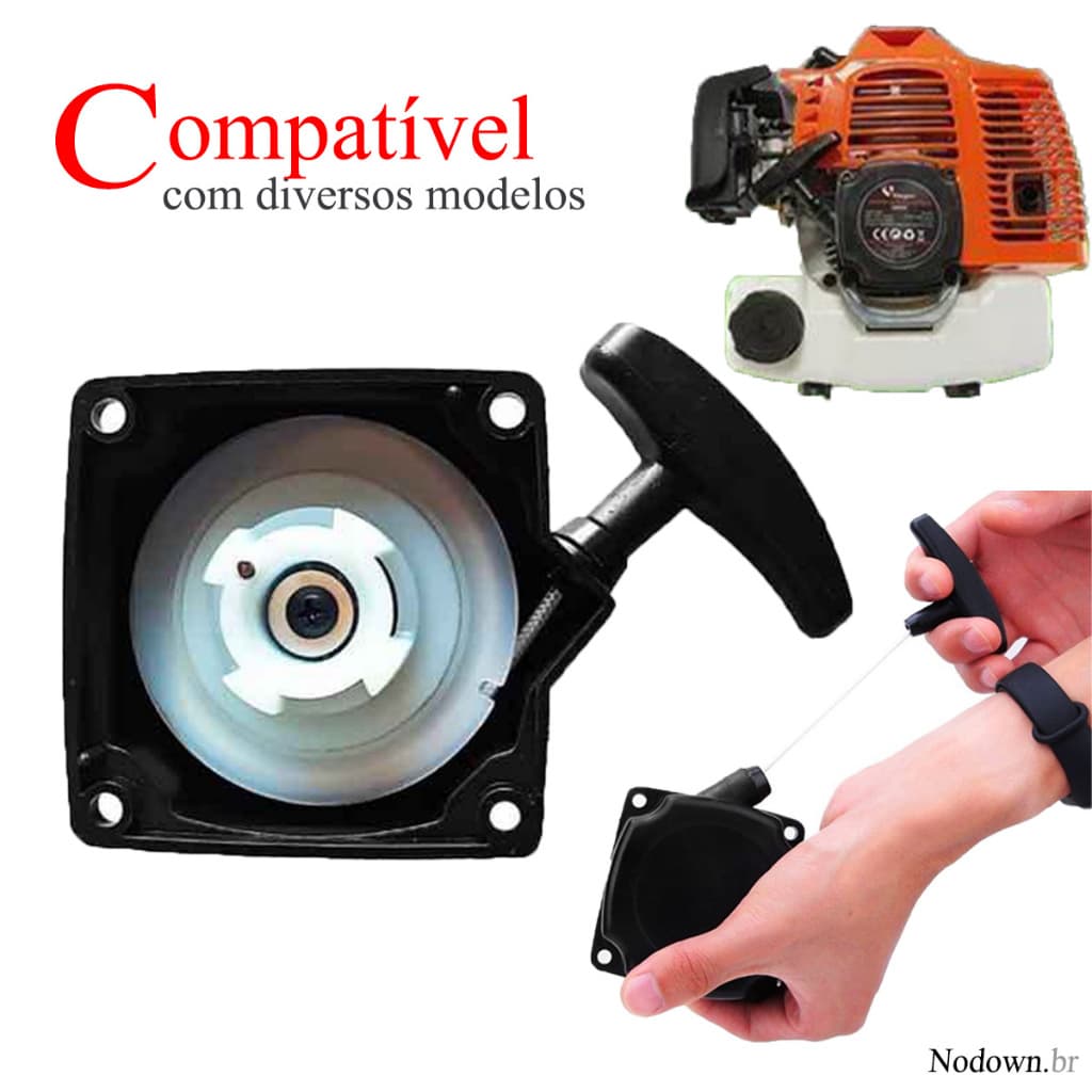 Puxador Partida Completa Roçadeira Nakasaki Nk650 65cc