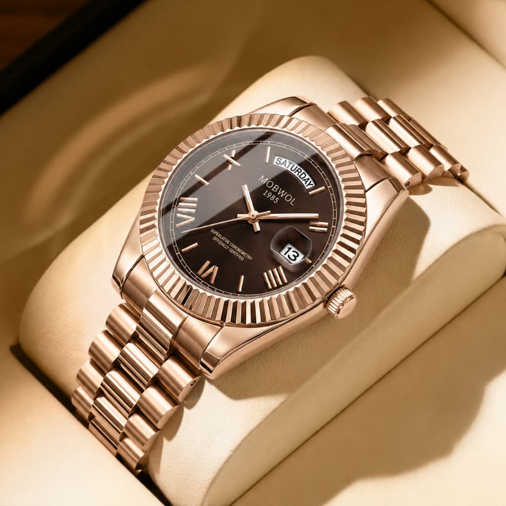 Relógio Masculino de Luxo Quartzo Aço Inox à Prova D'Água Luminoso Esportivo Elegante 2602