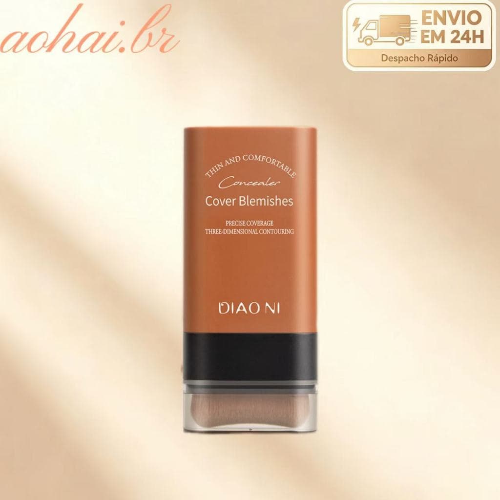 Base Em Bastão De Ponta Dupla Com Cabeça De Pincel , Hidratante , Leve E Translúcido . Produtos De Qualidade