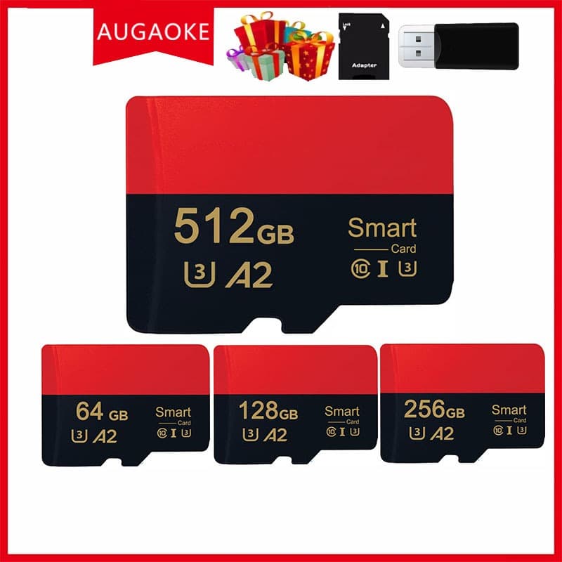 Mini cartão SD/TF 512GB 256GB 128GB Classe 10 Cartão de memória Flash de alta velocidade