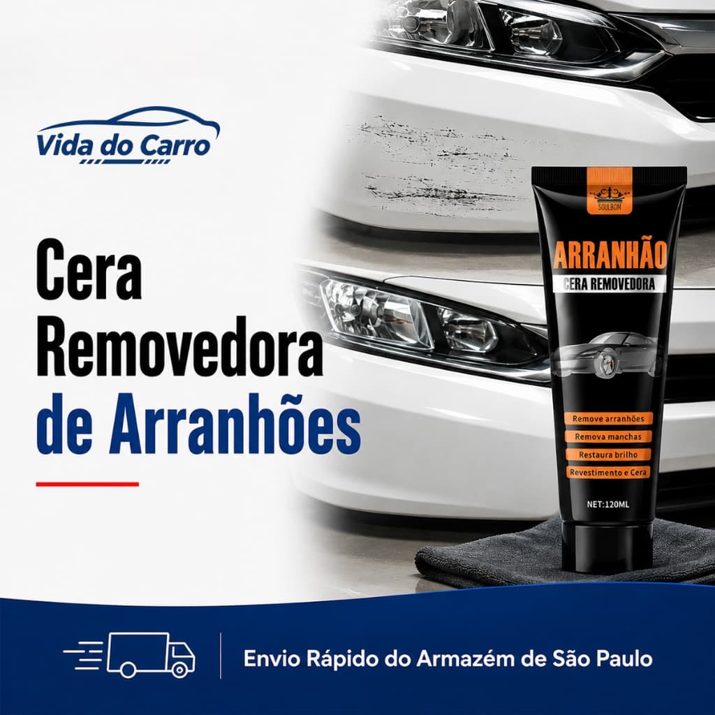 Cera Para Reparo De Arranhões De Carro , De Polimento , Remoção Pintura E Pasta Iluminadora 120ml