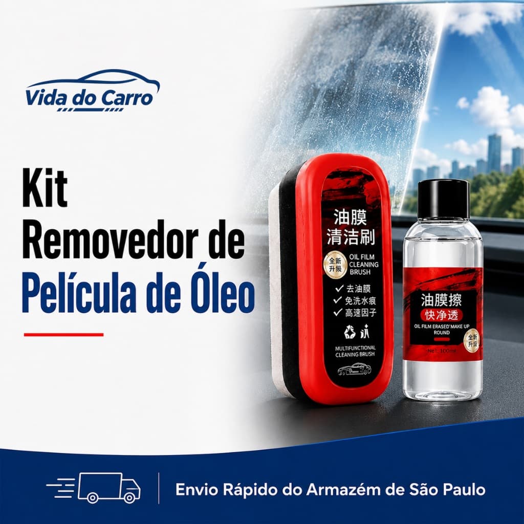 Escova Removedora De Filme De Óleo De Vidro Multiuso-Limpador Multifuncional De 120ml Para Carro E Casa
