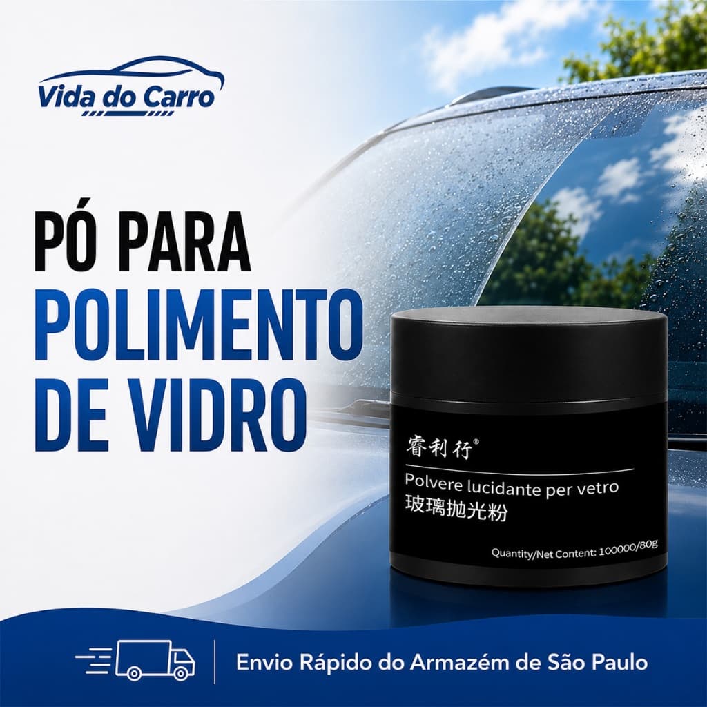 Pó De Polimento De Vidro Automotivo , Removedor De Arranhões De Janela De Carro E Limpador De Oxidação De Reparo Para Pá