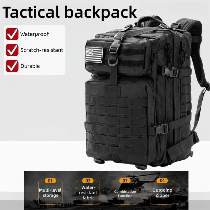 Mochila Tática Ao Ar Livre , Esponja Grossa E Alças Respiráveis , Dissipando Eficazmente A Pressão Nos Ombros Durante O