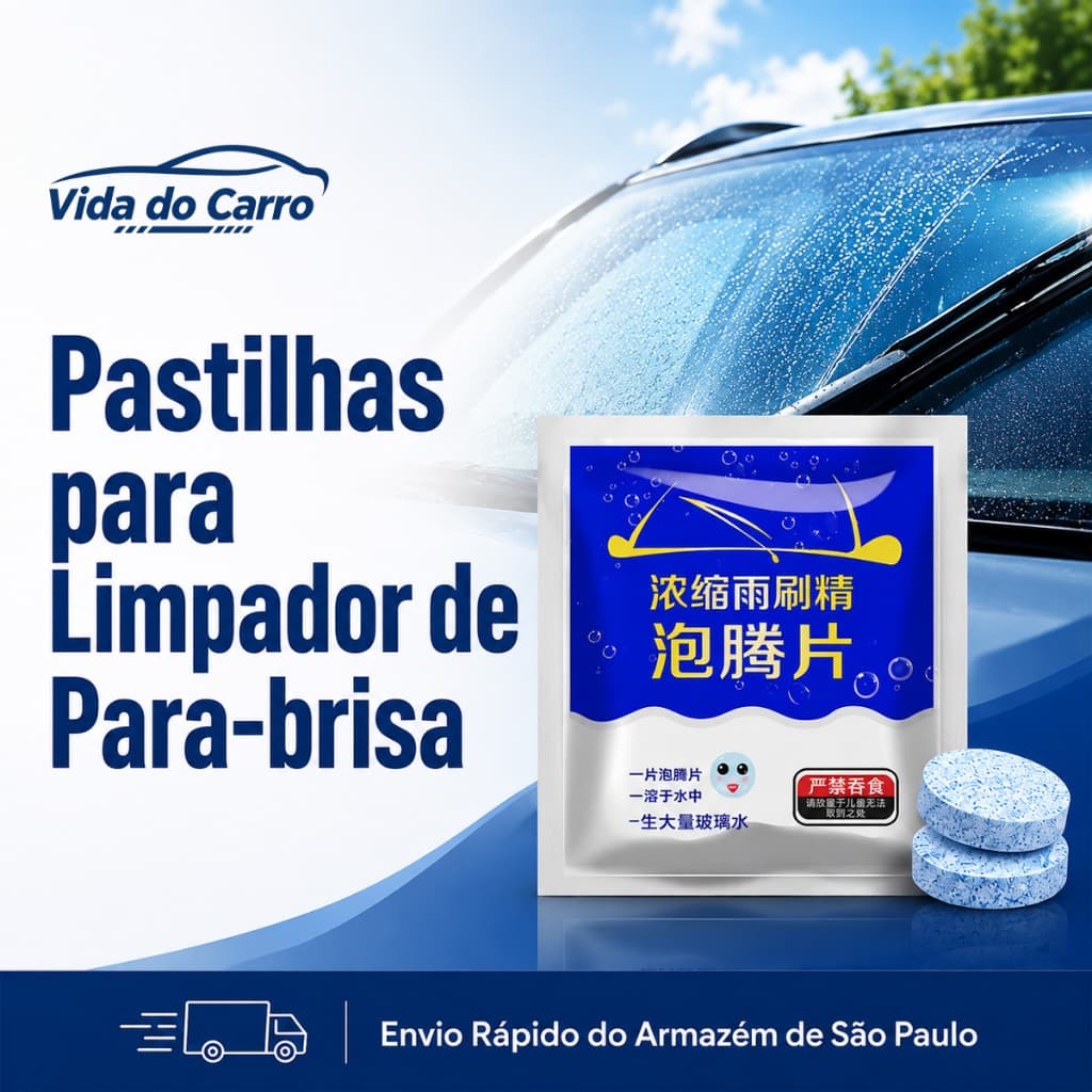 5/10 Parte Limpador De Para-Brisa De Carro Vidro Dose Concentrada Filme Efervescente Sólido