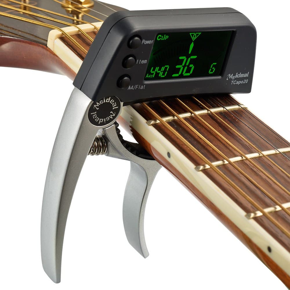 TCapo20 Multifuncional Liga De Alumínio 2 Em 1 Afinador Capo De Guitarra Com Tela LCD Para Elétrica Folk Acústica Baixo