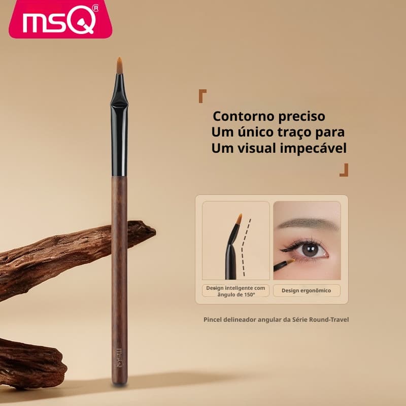 Pincel Delineador Chanfrado MSQ | Sintético Fino De Alta Qualidade Para Maquiador Profissional Olhos