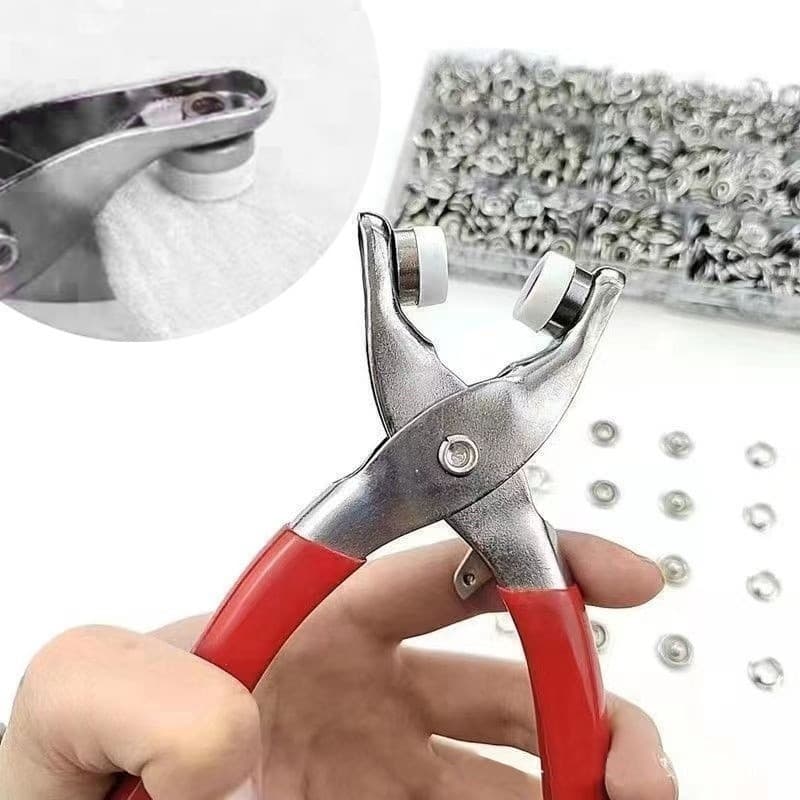 Alicate de botão de pressão para roupas + 150 botões de pressão para roupas