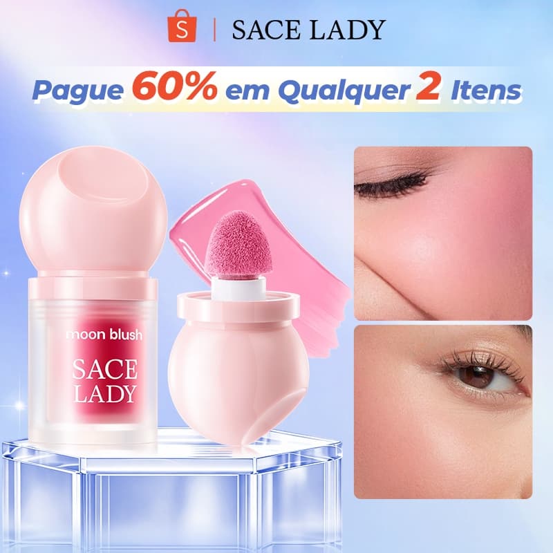 Blush Liquida SACE LADY Com Pincel Flocking Bastão de Blush Leve e Sedoso