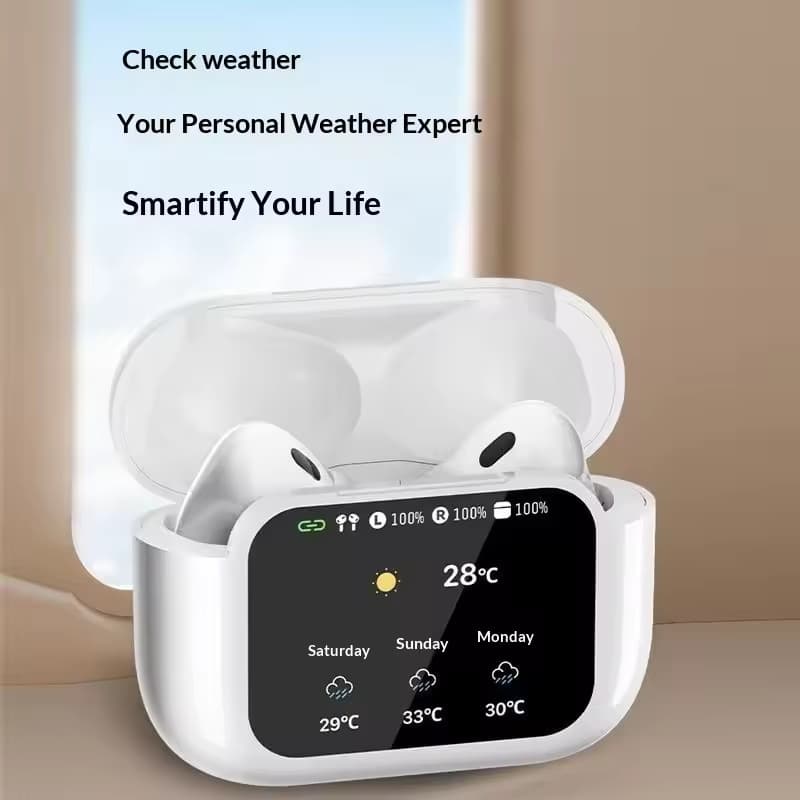 Fones De Ouvido Sem Fio Visual Bin Interface Multi-Função Fone ANC ENC Cancelamento De Ruído Bluetooth 5.4 Falando