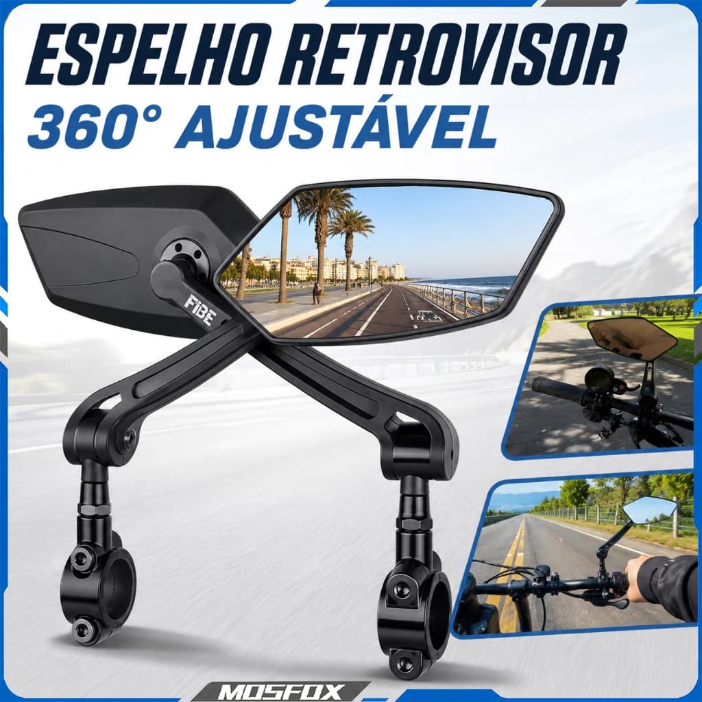 Um Conjunto De Espelhos Retrovisores Adequados Para Motocicletas, Bicicletas Elétricas E Bicicletas De Montanha/estrada