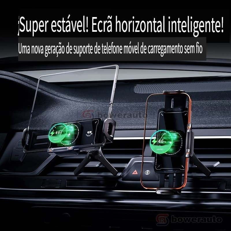 Suporte Automotivo Dobrável com Presilha Elétrica Ventilação Painel Carregamento Rápido 15W BA03