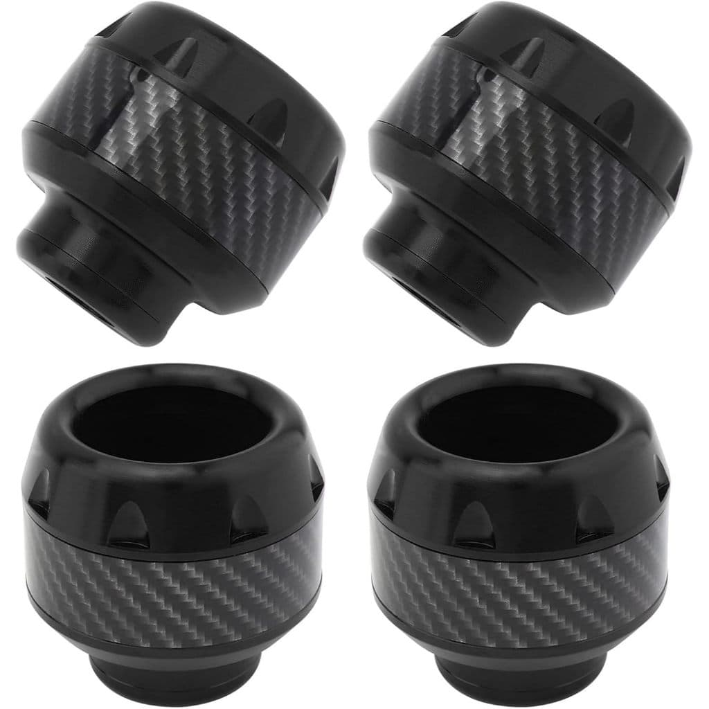 Protetores de quadro de garfo de motocicleta, protetores de alumínio contra quedas, compatíveis com eixos de 10-14,5 mm