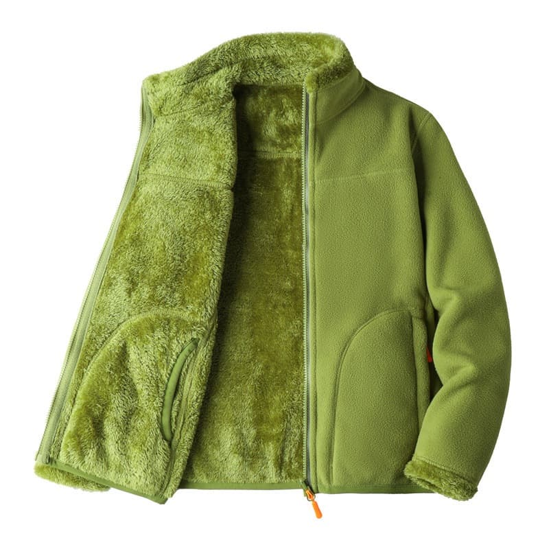 Jaqueta de lã feminina jaqueta de lã outono inverno novo estilo Street Wear dupla face engrossado Coral velo moletom