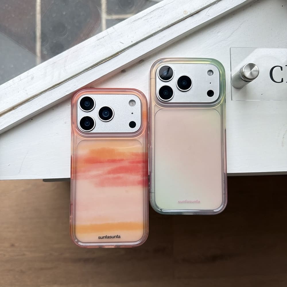 Capa De Telefone Gradiente De Camada Dupla Para iPhone 14 15 16 17 Pro Max Fosco Acrílico Transparente Traseiro + Bordas