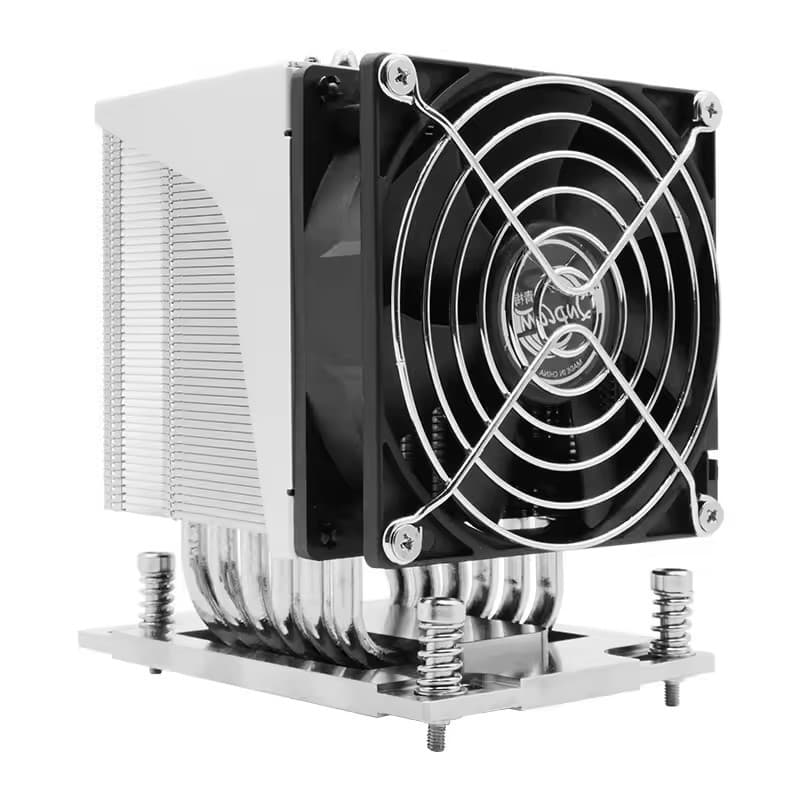 Radiador De CPU De Servidor 4U 6 Tubos De Calor Para AMD SP3 TR4 Ventilador De Dois Rolamentos De Esferas Refrigerador S