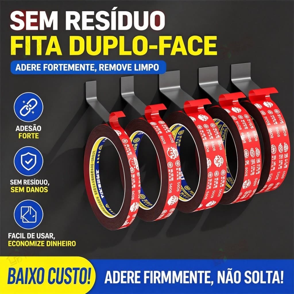 Fita dupla face 3M à prova d'água resistente ao calor e não deixa resíduos