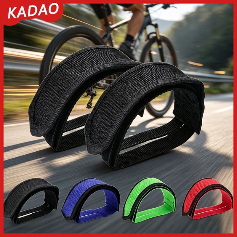 KADAO Tiras De Pedal De Bicicleta De Nylon , Clipe De Dedo Do Pé , Cinto Adesivo , Fita Para , Capa De Ciclismo