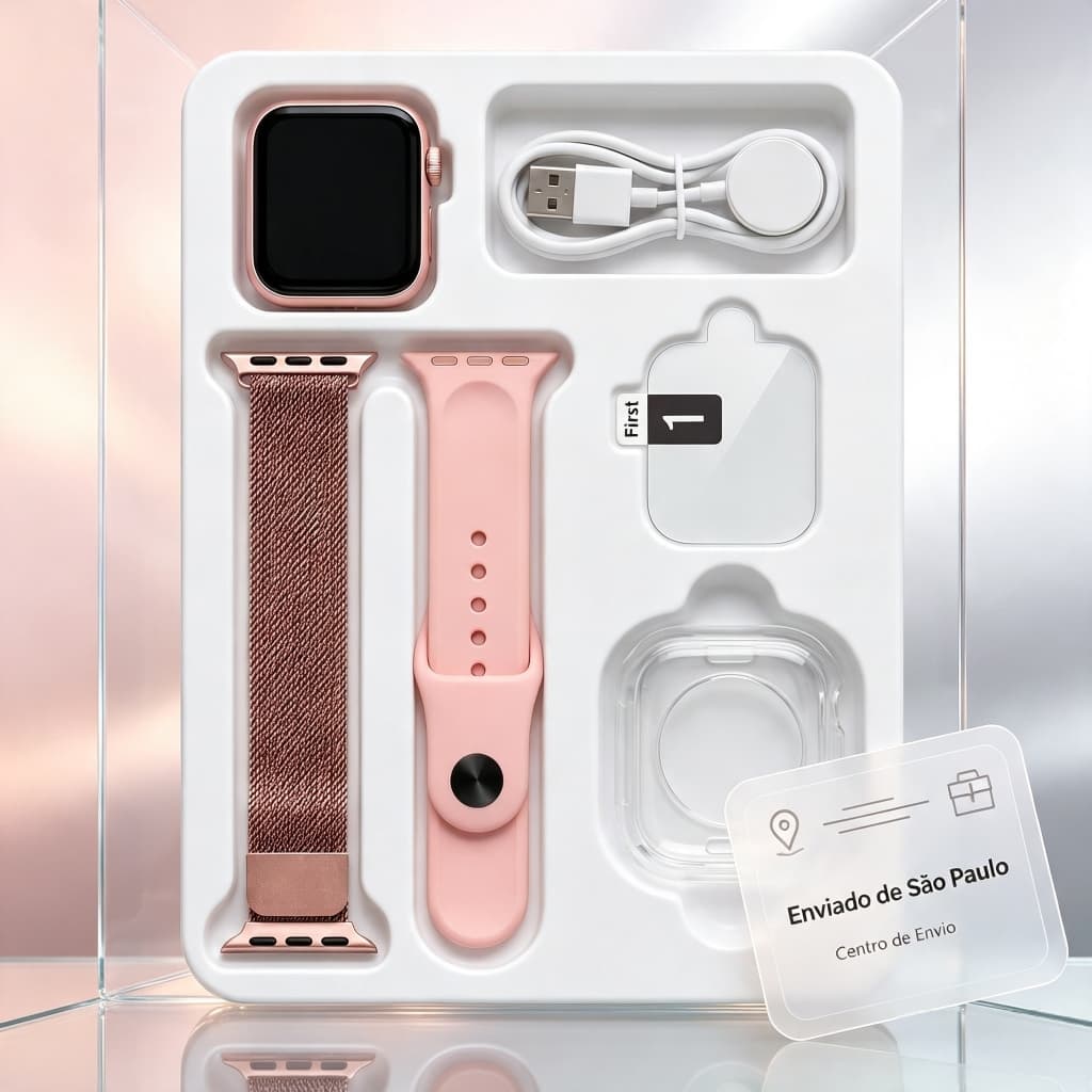 Mini relógio inteligente 2026 S10 Pro, chamada Bluetooth, equipado com monitoramento de frequência cardíaca e função de