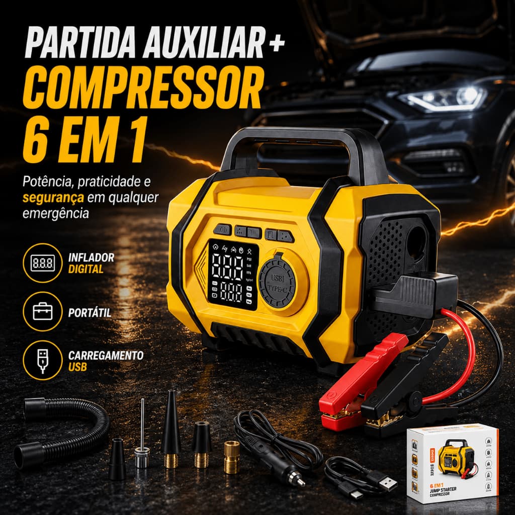 SOARFLY 12V Carro Portátil Display Digital Bomba de Ar Bomba de Ar de Pneu de Carro Suporte Detecção e Calibração de Pre