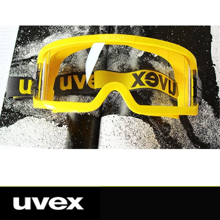 UVEX 9301613 Óculos De Segurança Tratamento Químico Antiembaçante De Proteção De Armação Amarela (Parágrafo 9301603 Atua