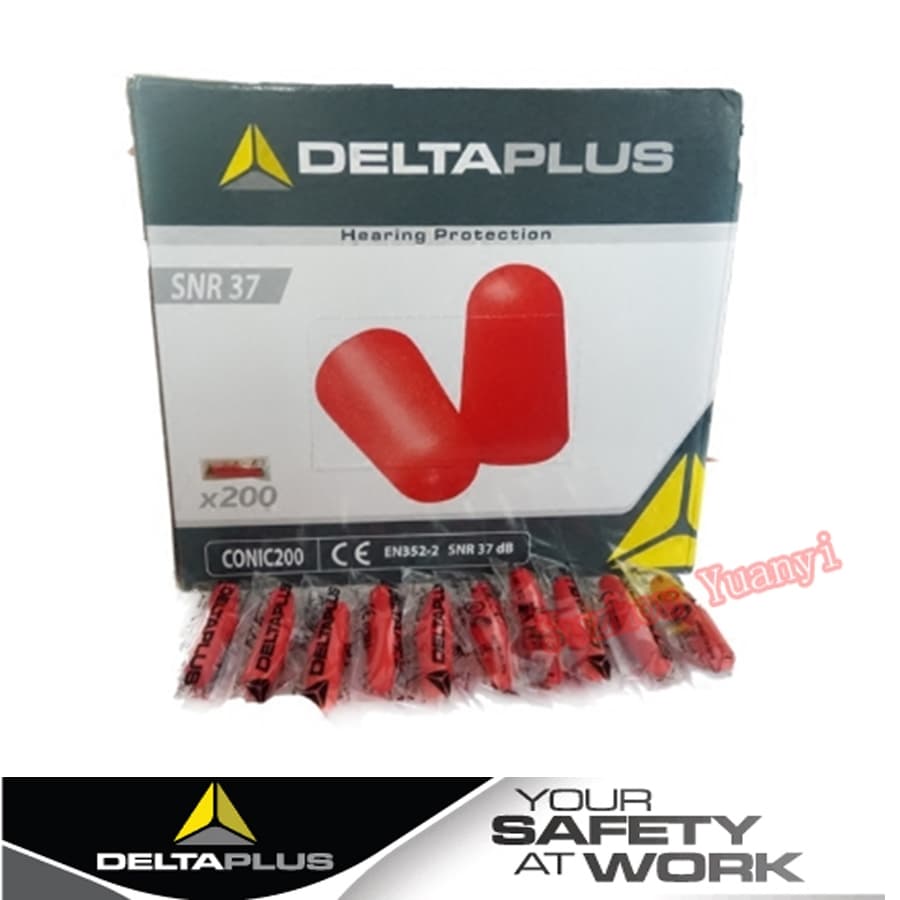 Delta Plus 103105 Tampões De Ouvido De Espuma Com Isolamento Acústico PU