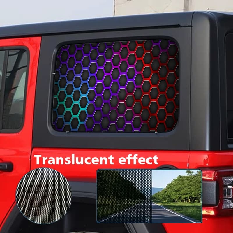 Adesivo De Janela Traseira Lateral De Carro De 2 Unidades , Proteção De Privacidade Perfeita Para Visualização Unidireci