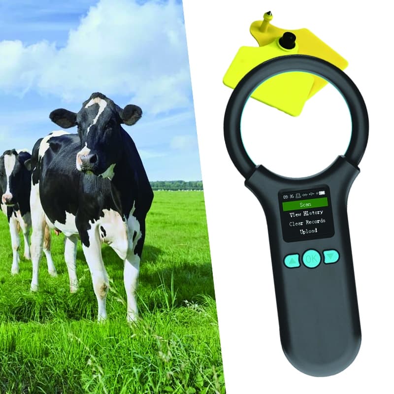 W91A Leitor RFID Animal 134.2Khz/125Khz Pet FDX-B EMID Brilho De Som Ajustável USB Cão Gato Cavalo Scanner De Microchip