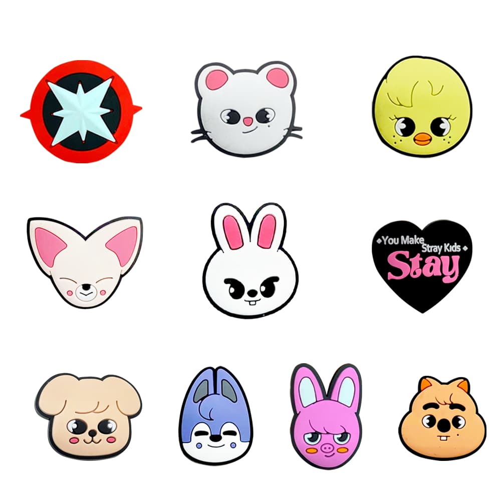 MEIDJ , Amuletos De Sapato , 10 Peças De Tamancos kpop Fofos De Desenho Animado , Acessórios Decorativos De Sandálias De
