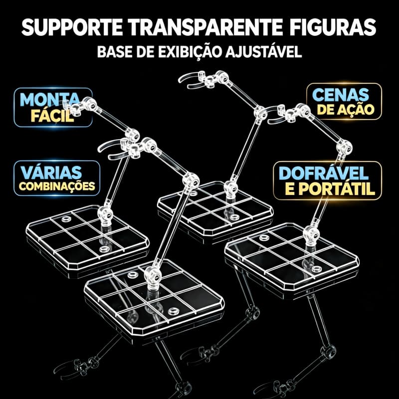 4 Pçs Multiuso Braet Decoração Modelo Figura De Ação Expositor Base Adequado Para 6-7 Polegada Boneca Anime