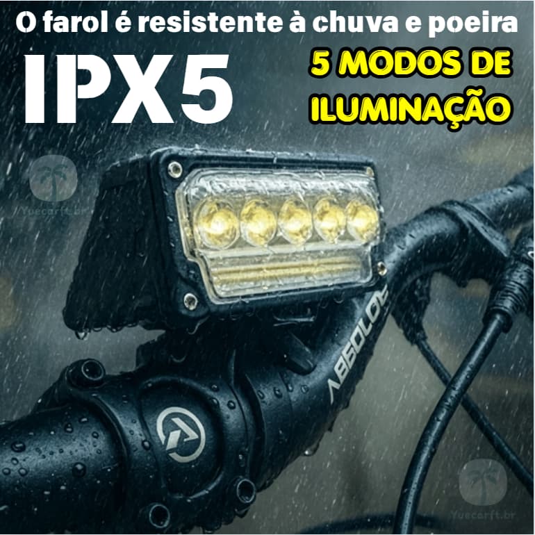 Sinalizador Bicicleta Farol Led Bike Recarregável USB Lanterna Luz Dianteira Lúmens Super Potente Noturno Acessórios