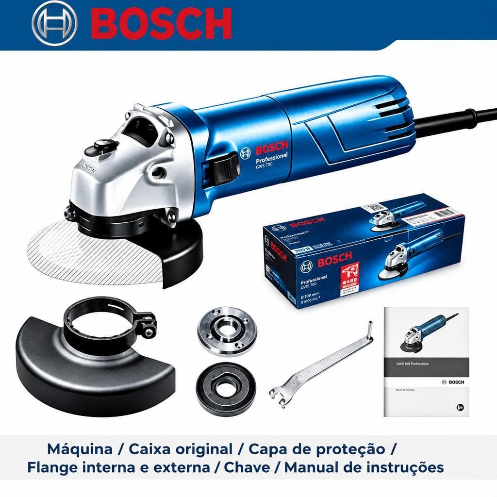 Esmeriilhadeira Angular 1000W elétrica GW6-115 Lixadeira elétricas Bosch Profissional