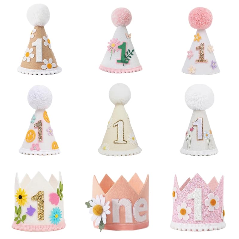 Chapéu Floral Margarida Para Festa De Primeiro Aniversário De Bebê Meninas Boho Bolo Quebra Foto