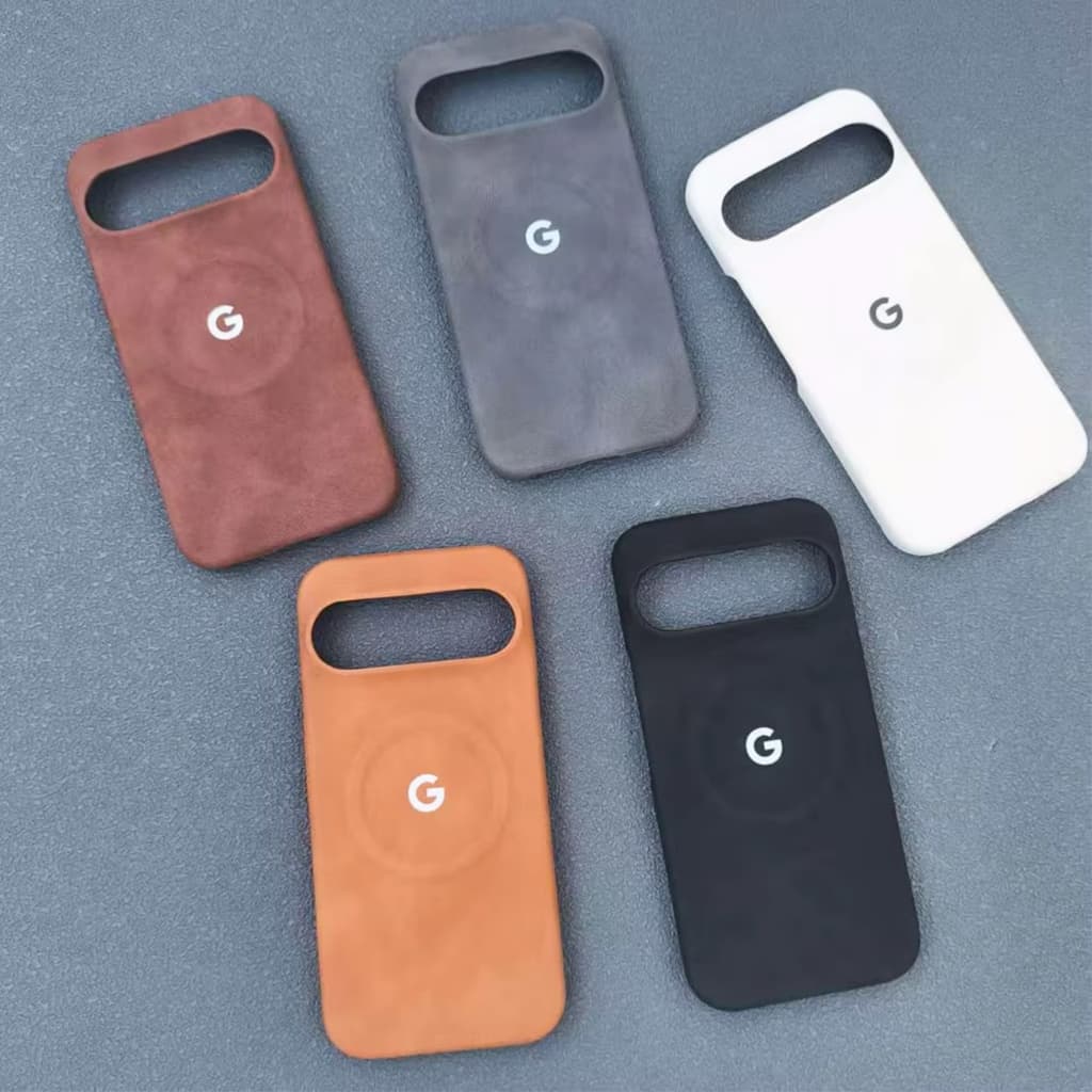 Luxo Caso De Telefone Couro Pele Carneiro Para Google Pixel 9 8 7 10 Pro 7A 8A 9 10 ProXL Carregamento Magnético Sem Fio