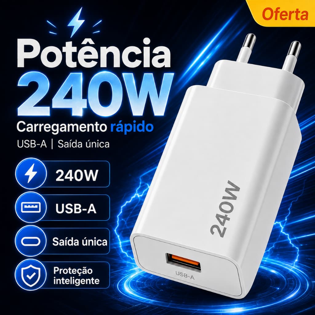 Adequado para todos os tipos de modelos de celular carregador 240W carregador Original carga Super rápida