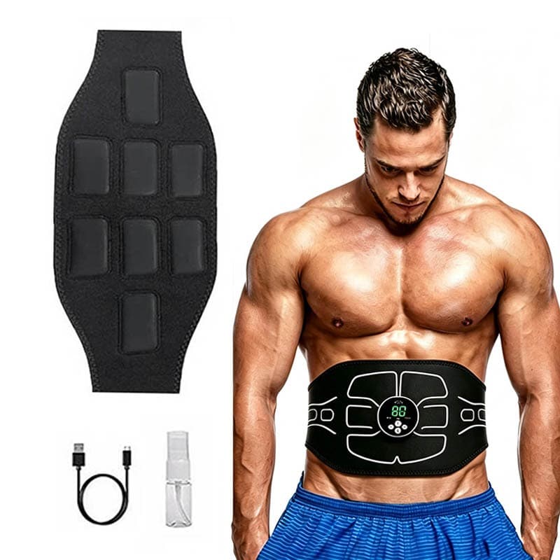 Cinto De Tonificação Abdominal Inteligente , Toner Muscular , Treinador ABS , Estimulador Carga USB , Massageador Corpor