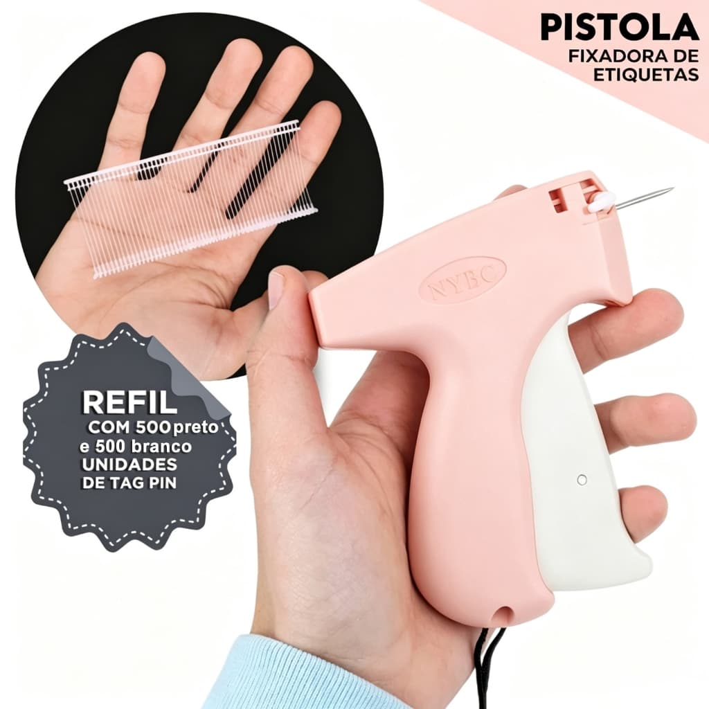Kit Etiquetadora Aplicador de Etiquetas Tag Pinos Plásticos p Roupas e Tecidos,Ferramenta De Bainha Portátil