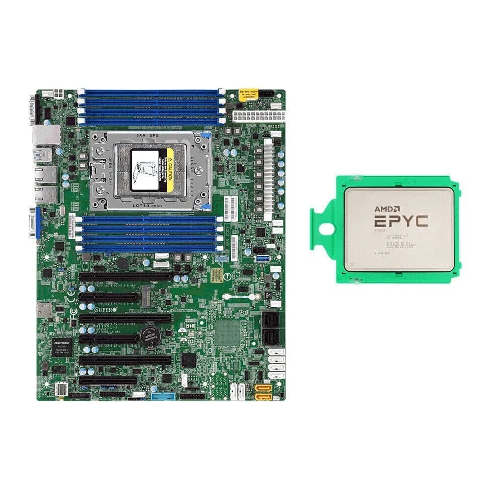 Combinação AMD EPYC 7302p + Supermicro H11SSL-i Versão 2.0 16 Núcleos 32 Threads 3.0 GHz