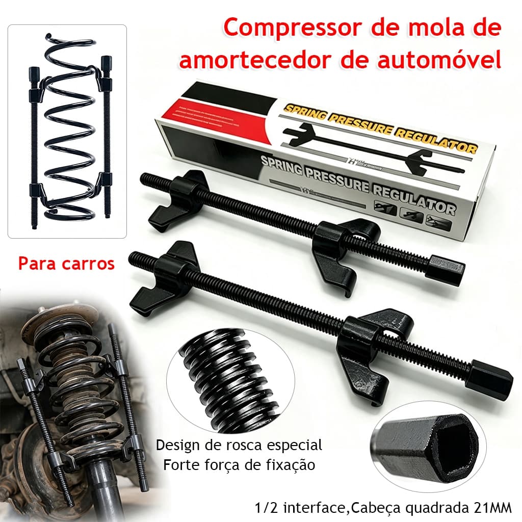 1 Par 2 Pçs de Encolhedor Para Molas De Suspensão de Aço Dianteira Strut Removedor para Carros 380MM
